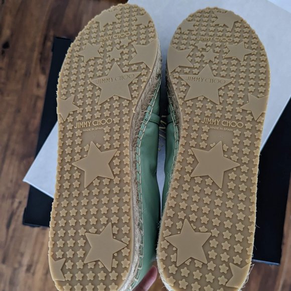 Jimmy Choo Lichi Espadrille Flats Shoes Ming Leather sz 39 (9 US) - Picture 7 of 10
